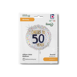 Folienballon Rund "Cheers To 50 Years" -hey-Party.de- Folienballons -#Variante_