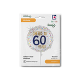 Folienballon Rund "Cheers To 60 Years" -hey-Party.de- Folienballons -#Variante_