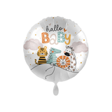 Folienballon rund "Hallo Baby" Tierfreunde -hey-Party.de- Folienballons -#Variante_