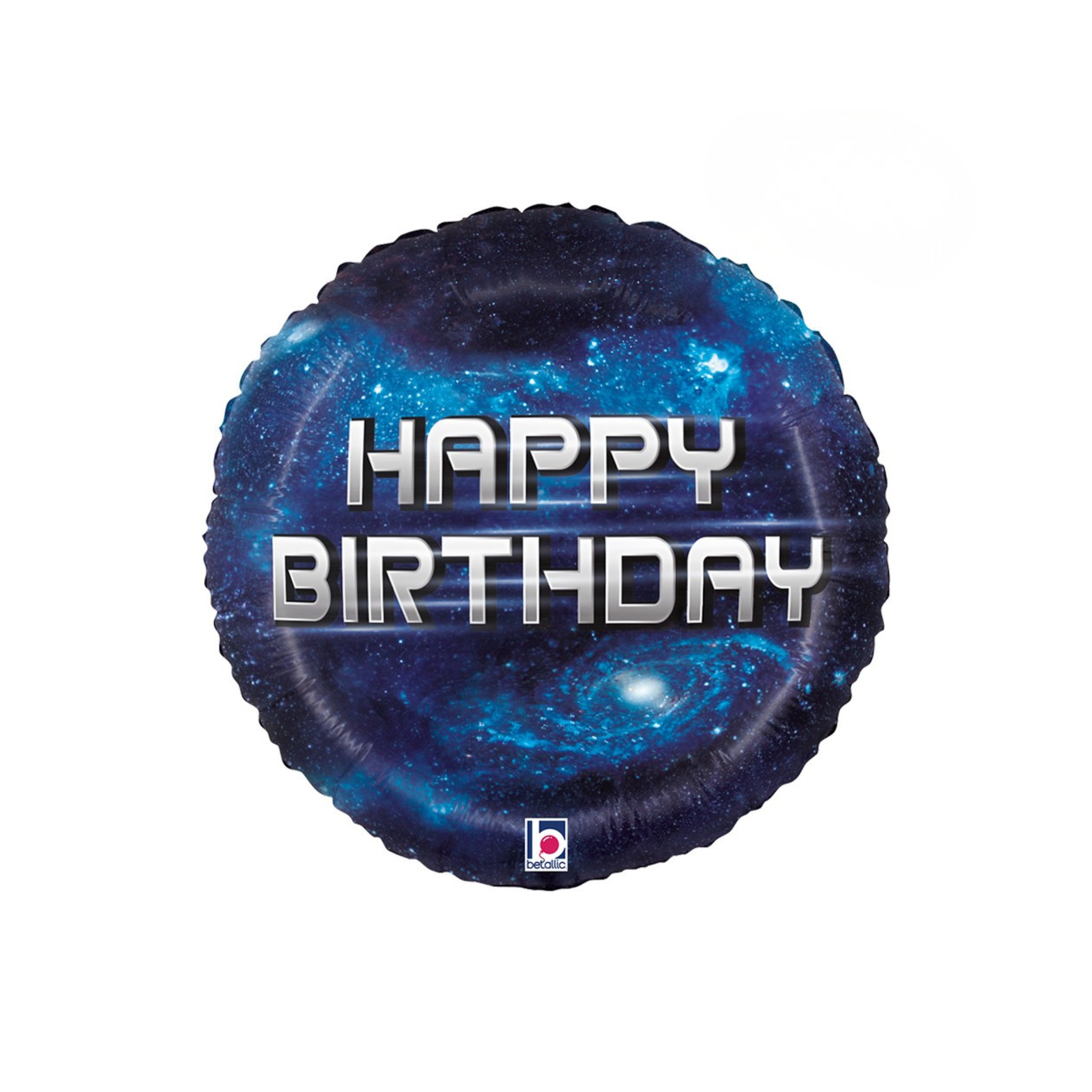 Folienballon Rund "Happy Birthday" Galaxy -hey-Party.de- Folienballons -#Variante_