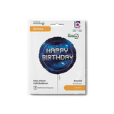 Folienballon Rund "Happy Birthday" Galaxy -hey-Party.de- Folienballons -#Variante_