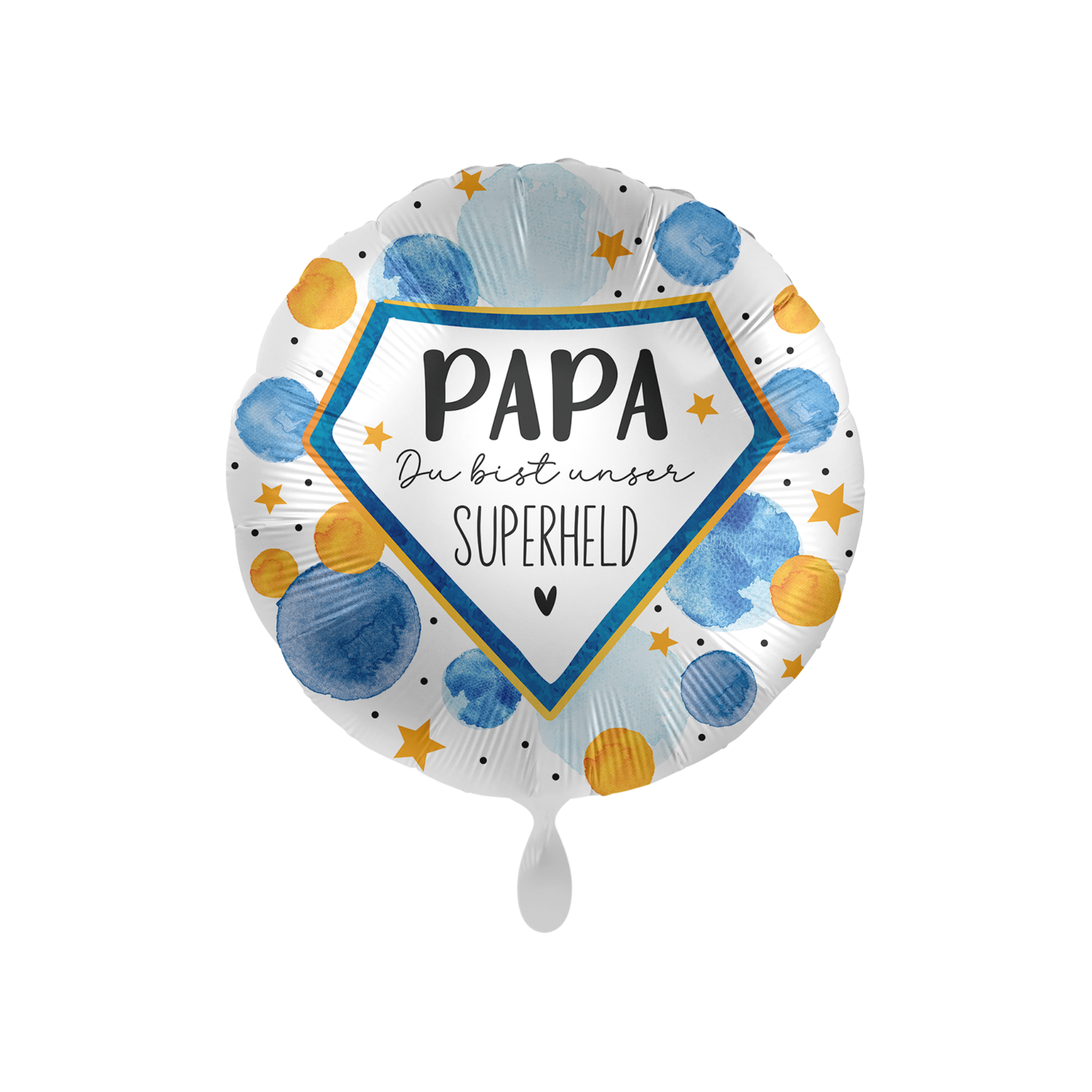 Folienballon rund "Papa du bist unser Superheld" -hey-Party.de- Folienballons -#Variante_