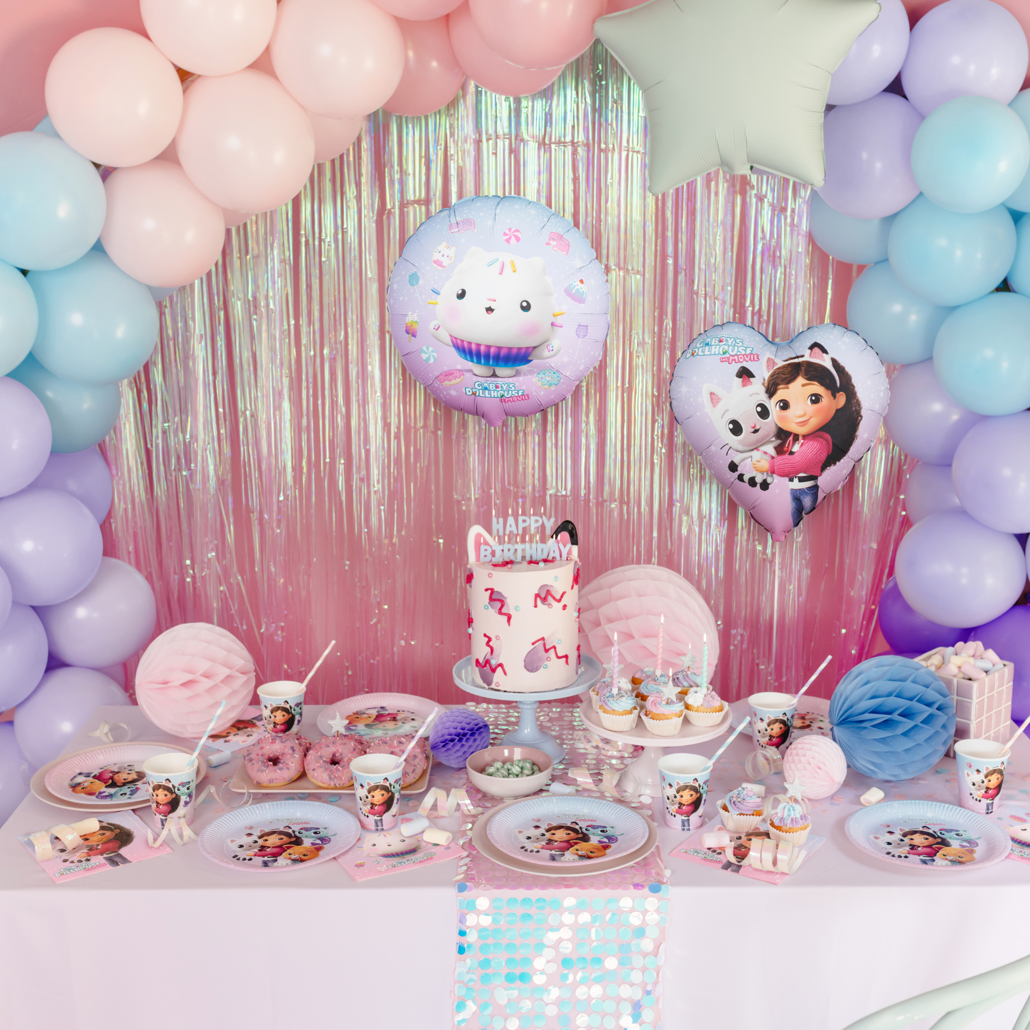 Folienballon Rund Pastille Kuchi Gabby´s Dollhouse - Der Film -hey-Party.de- Folienballons -#Variante_