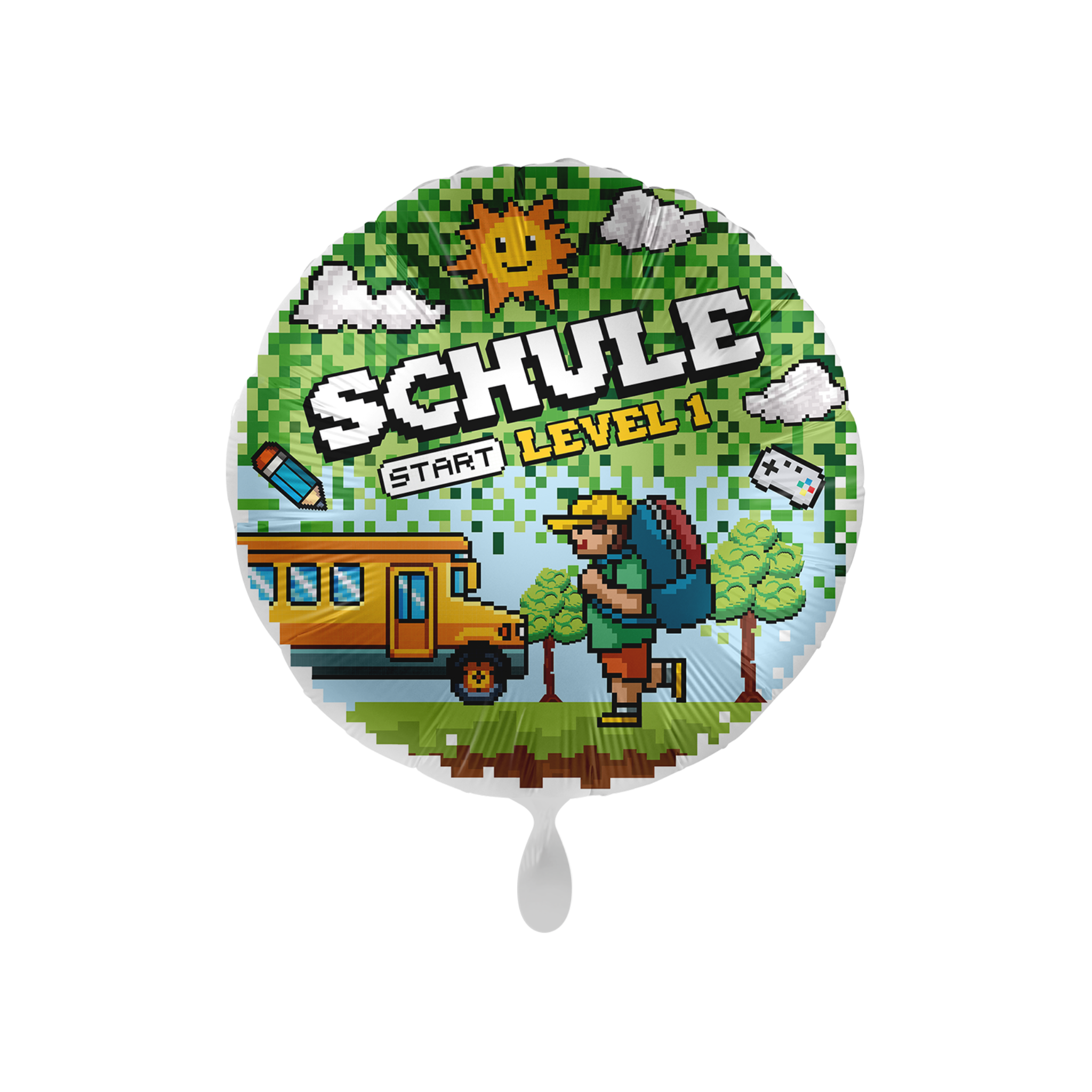 Folienballon rund "Schule Level 1" -hey-Party.de- Folienballons -#Variante_