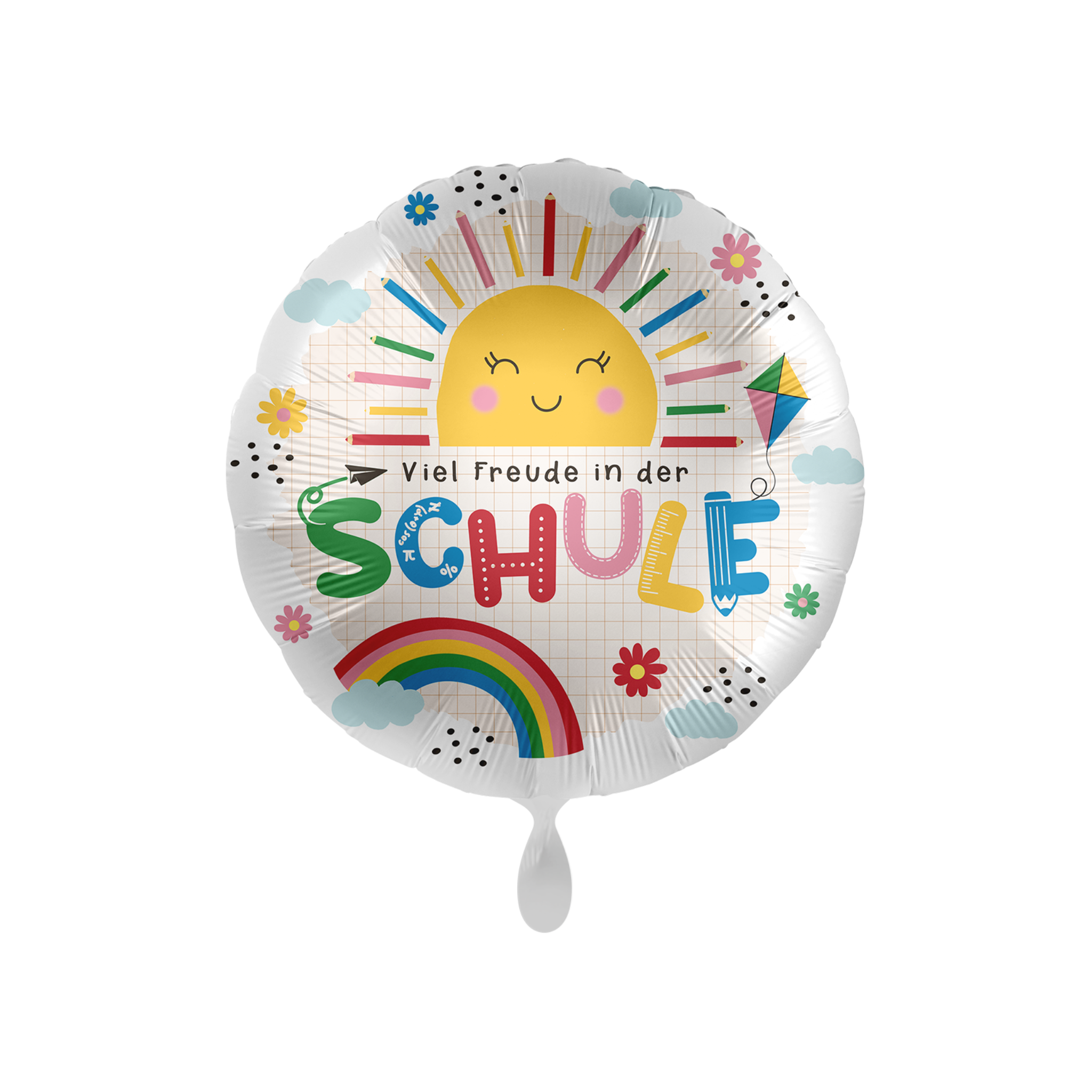 Folienballon rund "Viel Freude in der Schule" Sonne -hey-Party.de- Folienballons -#Variante_