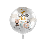 Folienballon rund "Willkommen Baby" -hey-Party.de- Folienballons -#Variante_
