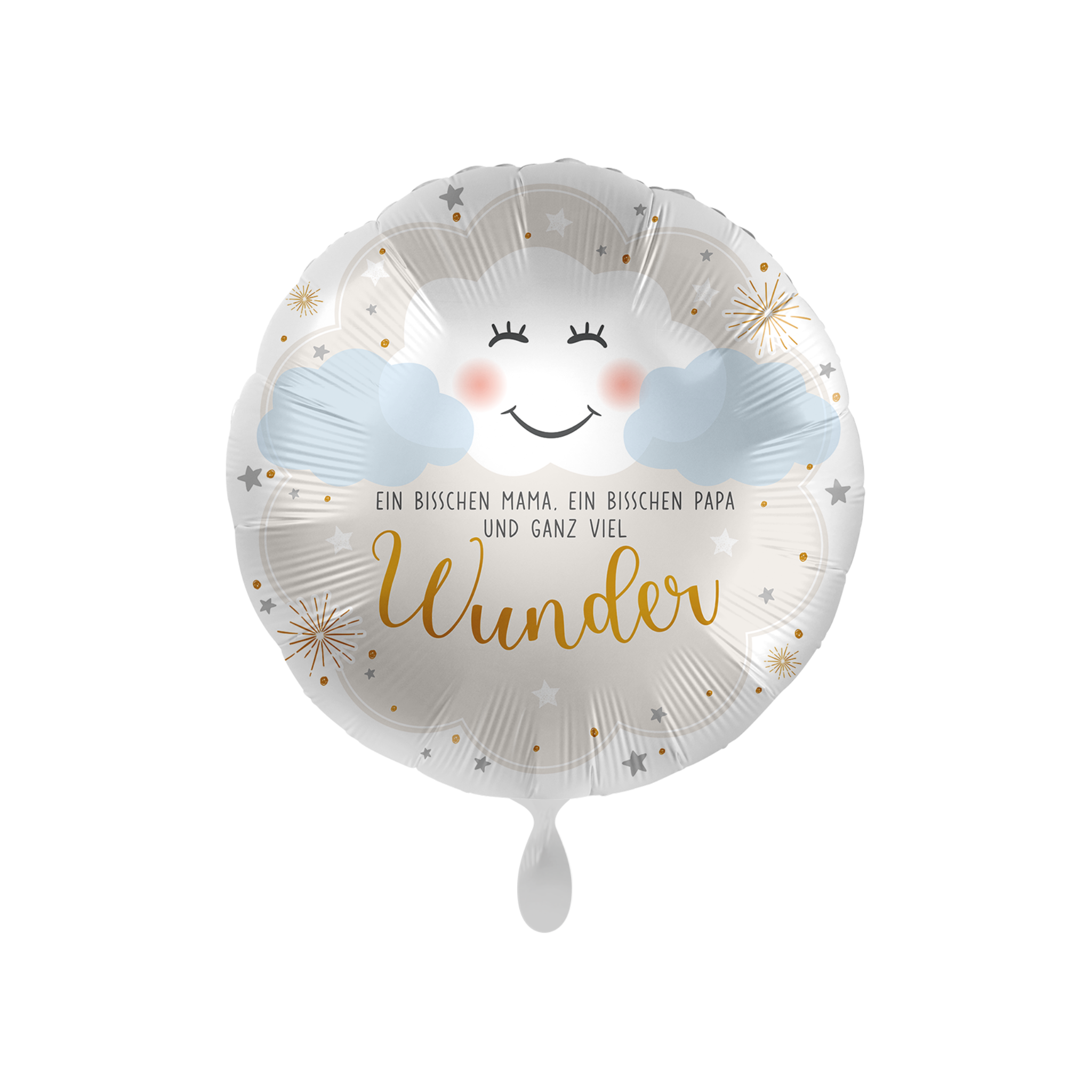 Folienballon rund "Wunder" Baby -hey-Party.de- Folienballons -#Variante_