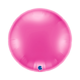 Folienballon Rund XXL einfarbig Pink, ca. 91 cm