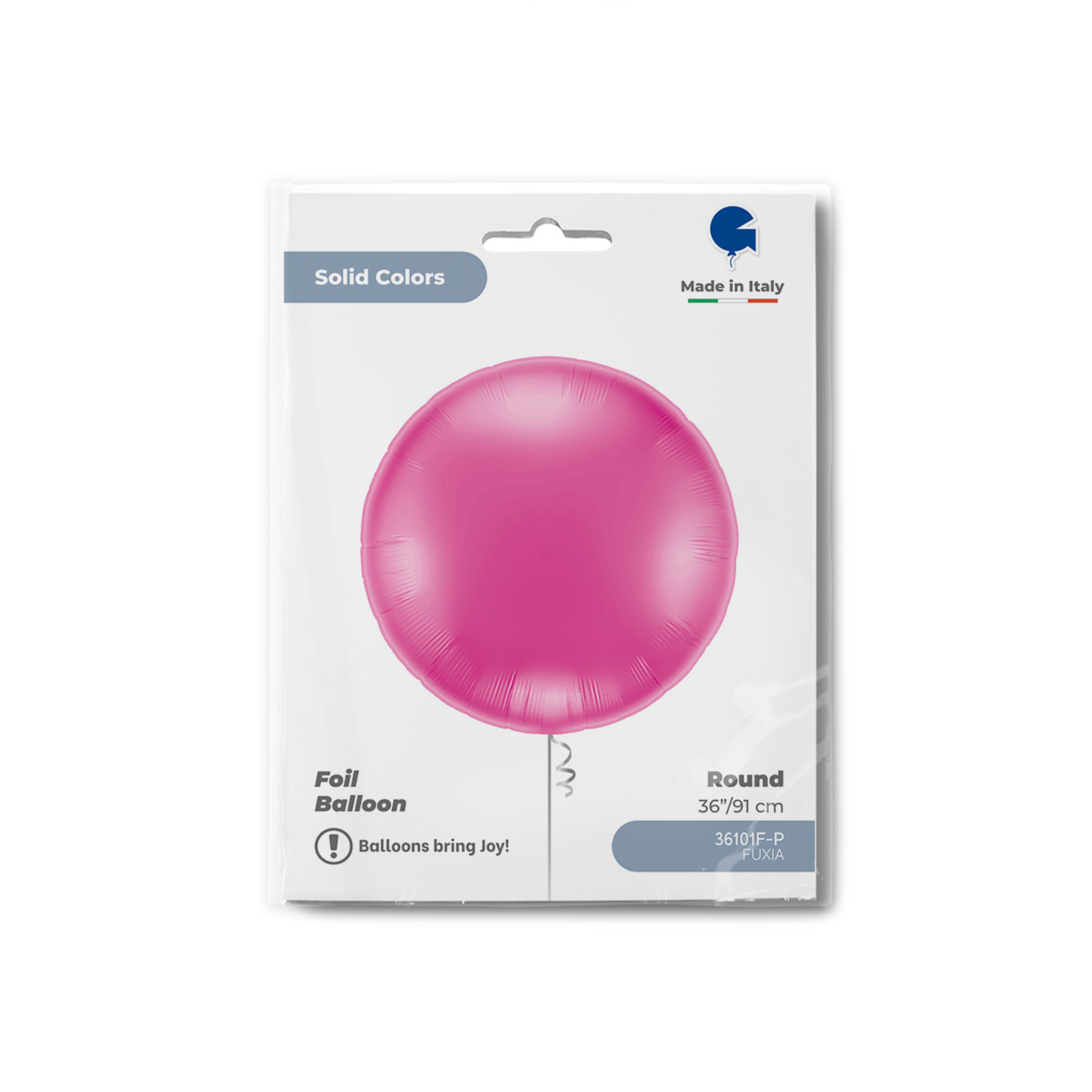 Folienballon Rund XXL einfarbig Pink, ca. 91 cm