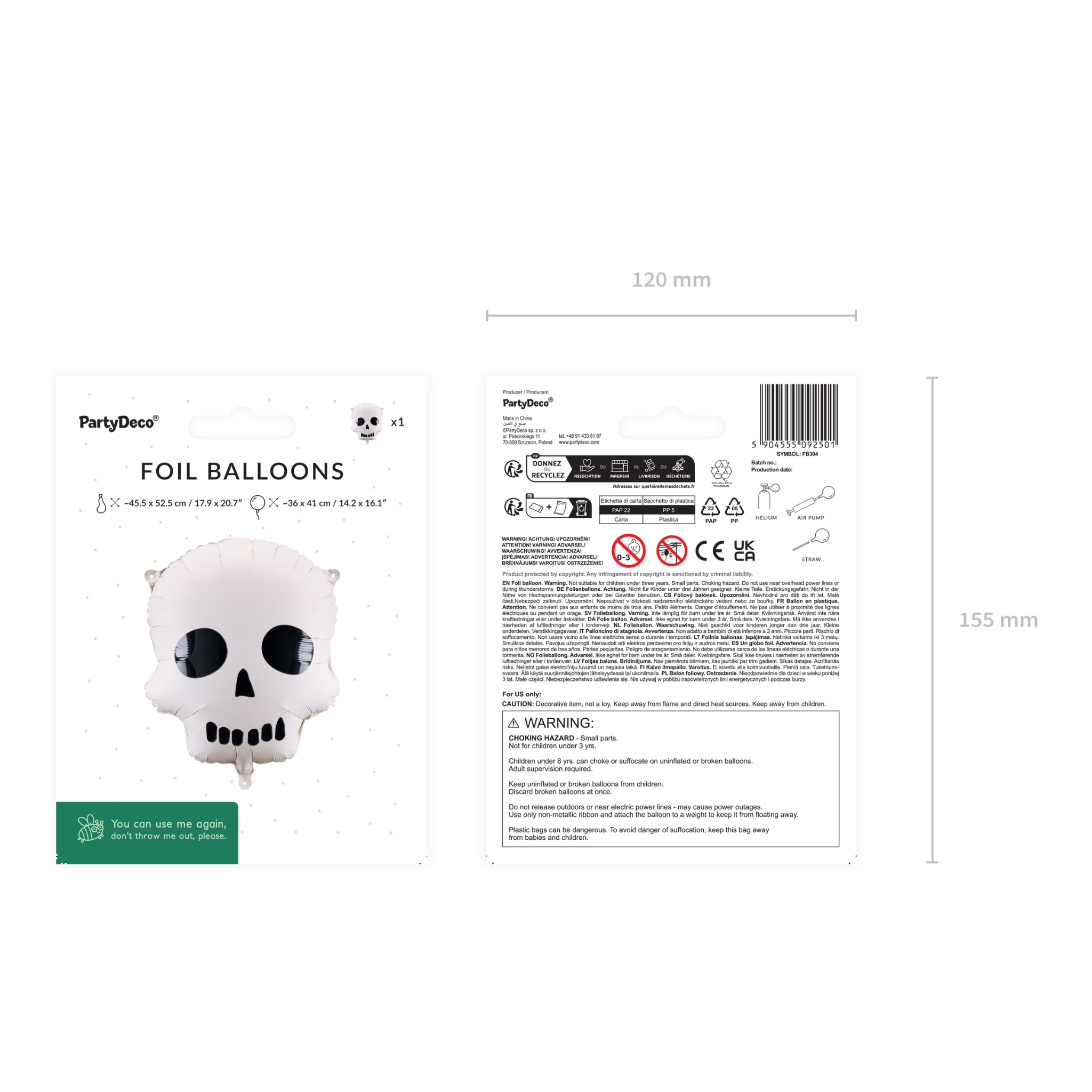 Folienballon Totenkopf -hey-Party.de- Folienballons -#Variante_
