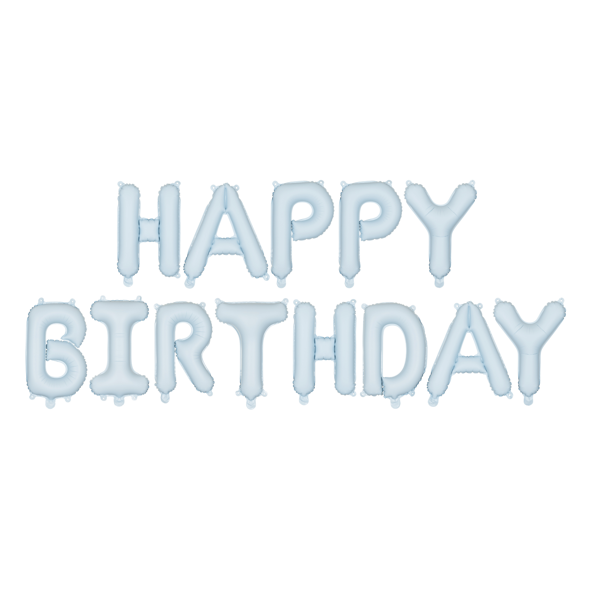 Folienballon Girlande "Happy Birthday“ Blau Matt -hey-Party.de- Folienballons -#Variante_