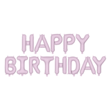 Folienballon Girlande "Happy Birthday“ Helllila Matt -hey-Party.de- Folienballons -#Variante_