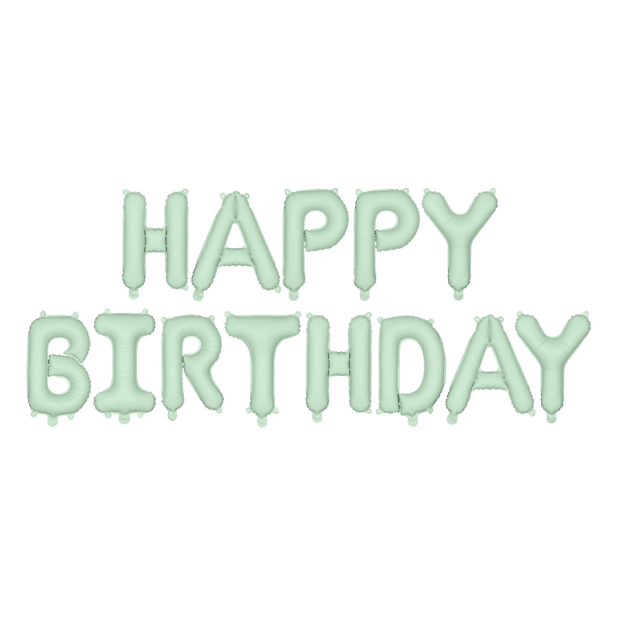 Folienballon Girlande "Happy Birthday“ Grün Matt -hey-Party.de- Folienballons -#Variante_
