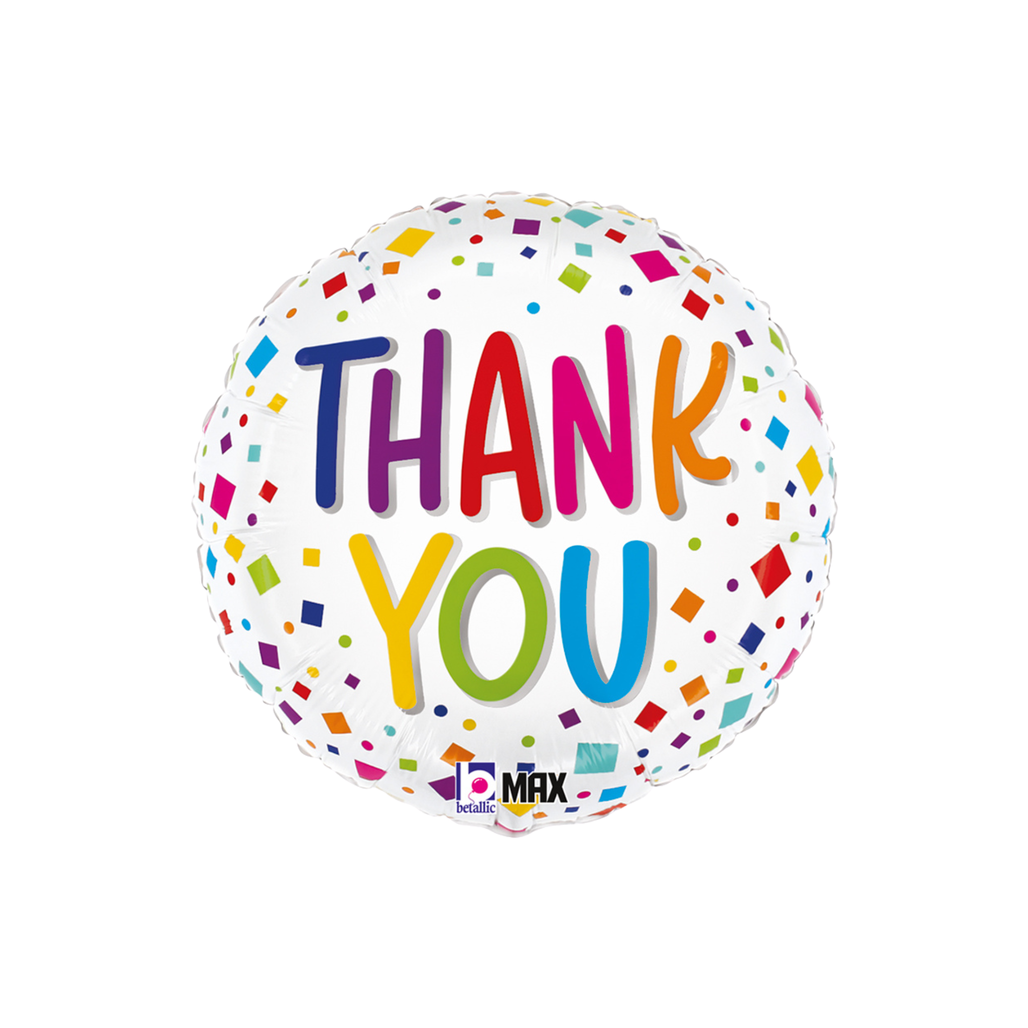 Folienballon Rund "THANK YOU" Bunt -hey-Party.de- Folienballons -#Variante_