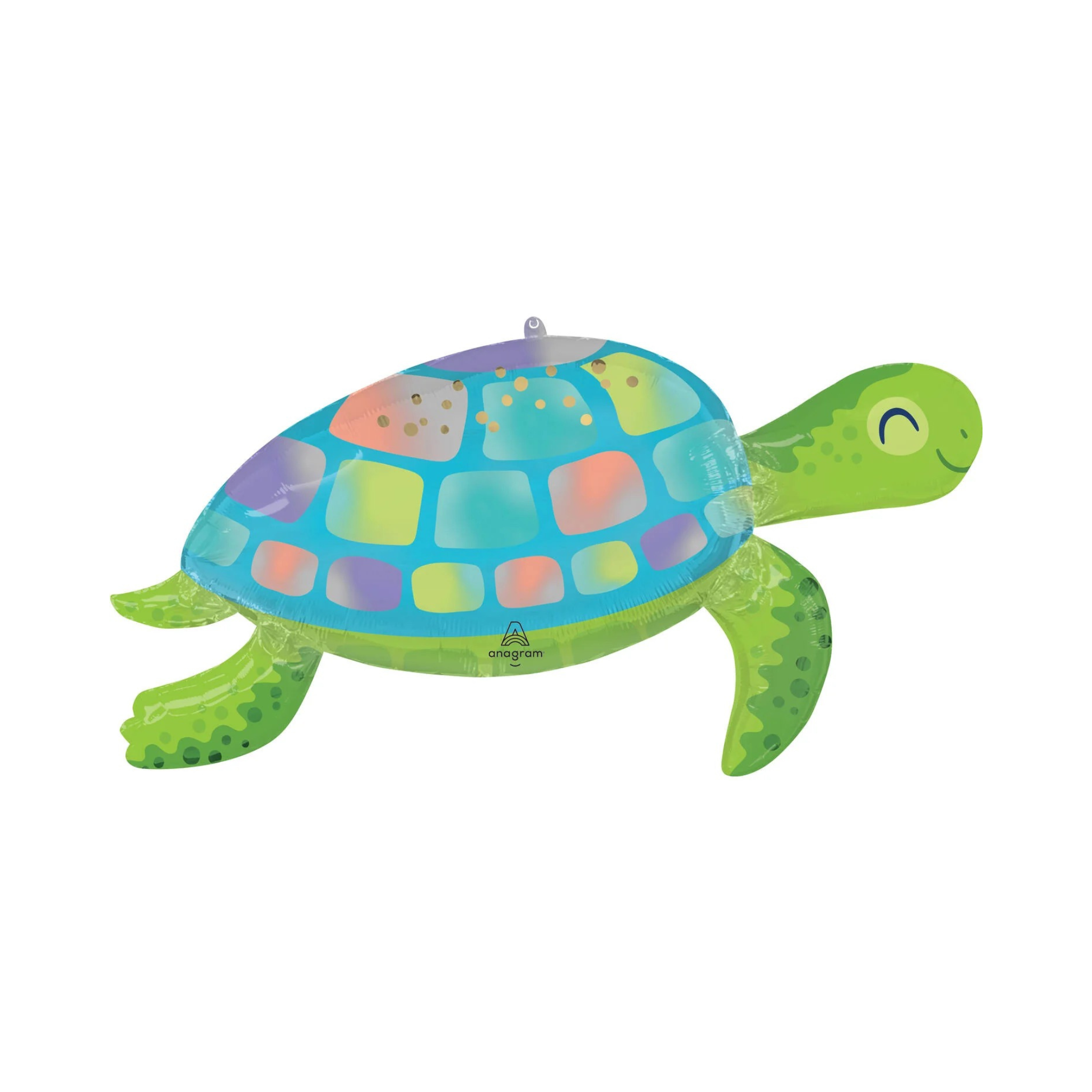 Folienballon Wasserschildkröte, Gelb, ca. 76 x 71 cm