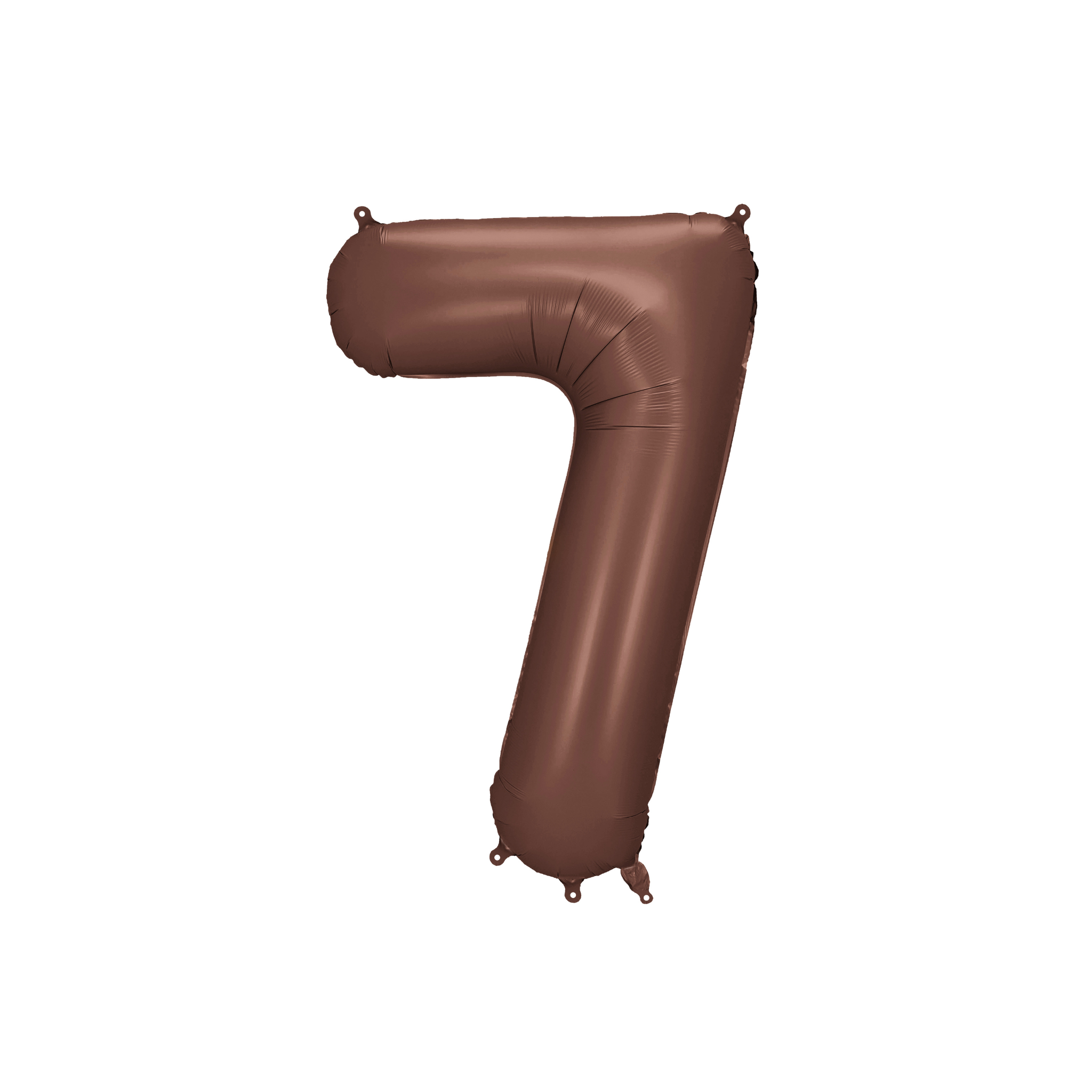 Folienballon XXL Zahl Braun Seidenmatt, ca. 86 cm -#Variante_