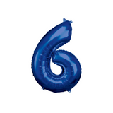 Folienballon XXL Zahl Dunkelblau -hey-Party.de- Folienballons -#Variante_ Zahl 6