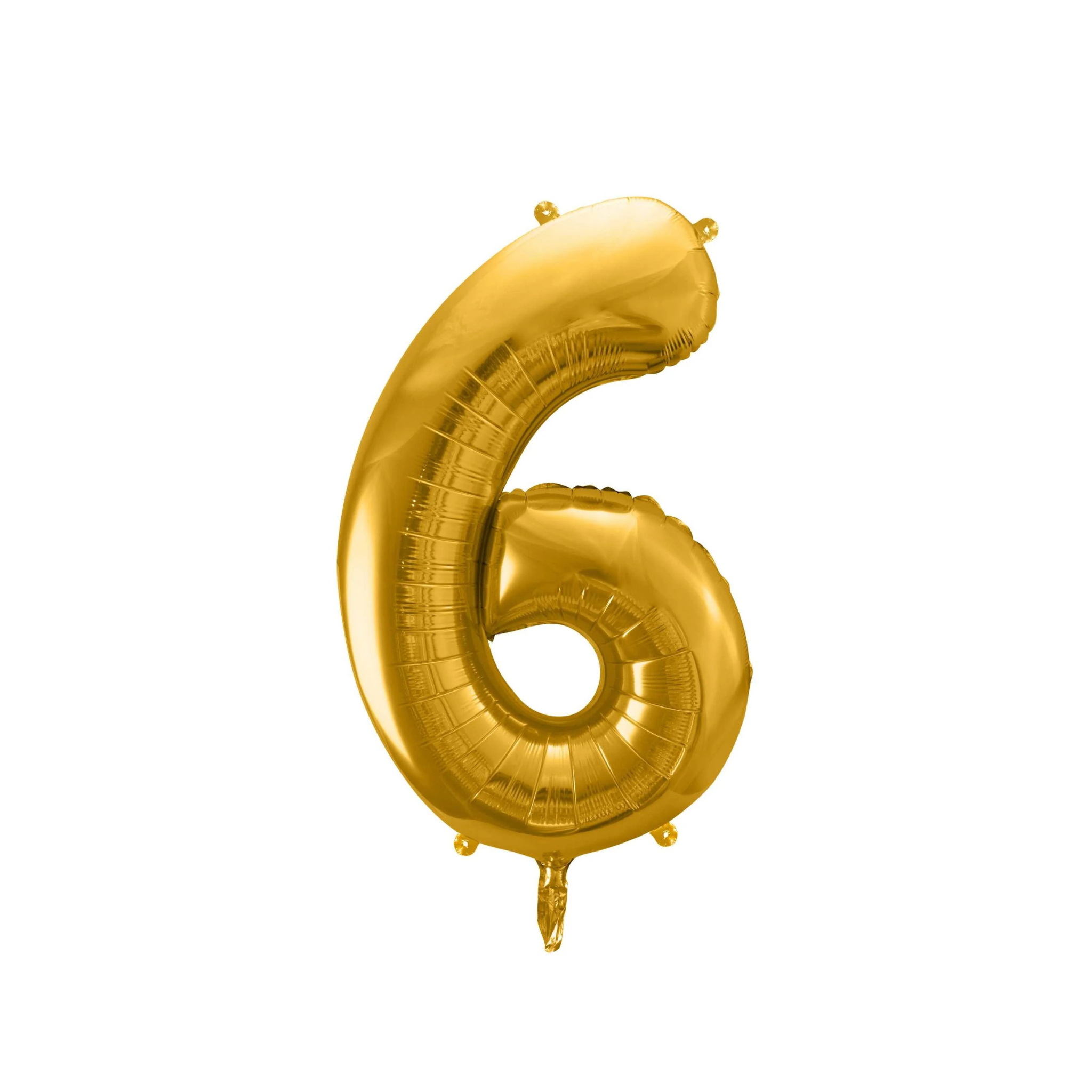 Folienballon XXL Zahl Gold -hey-Party.de- Folienballons -#Variante_ Zahl 6