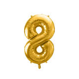 Folienballon XXL Zahl Gold -hey-Party.de- Folienballons -#Variante_ Zahl 8