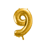 Folienballon XXL Zahl Gold -hey-Party.de- Folienballons -#Variante_ Zahl 9