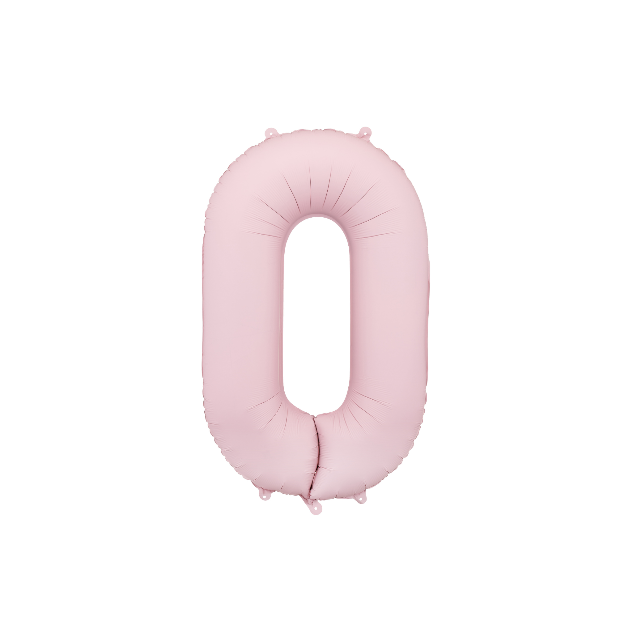 Folienballon XXL Zahl Hellrosa Matt, ca. 86 cm -#Variante_Zahl 0