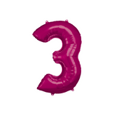 Folienballon XXL Zahl Pink -hey-Party.de- Folienballons -#Variante_ Zahl 3