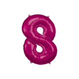 Folienballon XXL Zahl Pink -hey-Party.de- Folienballons -#Variante_ Zahl 8
