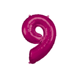 Folienballon XXL Zahl Pink -hey-Party.de- Folienballons -#Variante_ Zahl 9