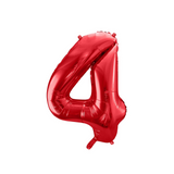 Folienballon XXL Zahl Rot -hey-Party.de- Folienballons -#Variante_ Zahl 4