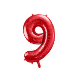 Folienballon XXL Zahl Rot -hey-Party.de- Folienballons -#Variante_ Zahl 9