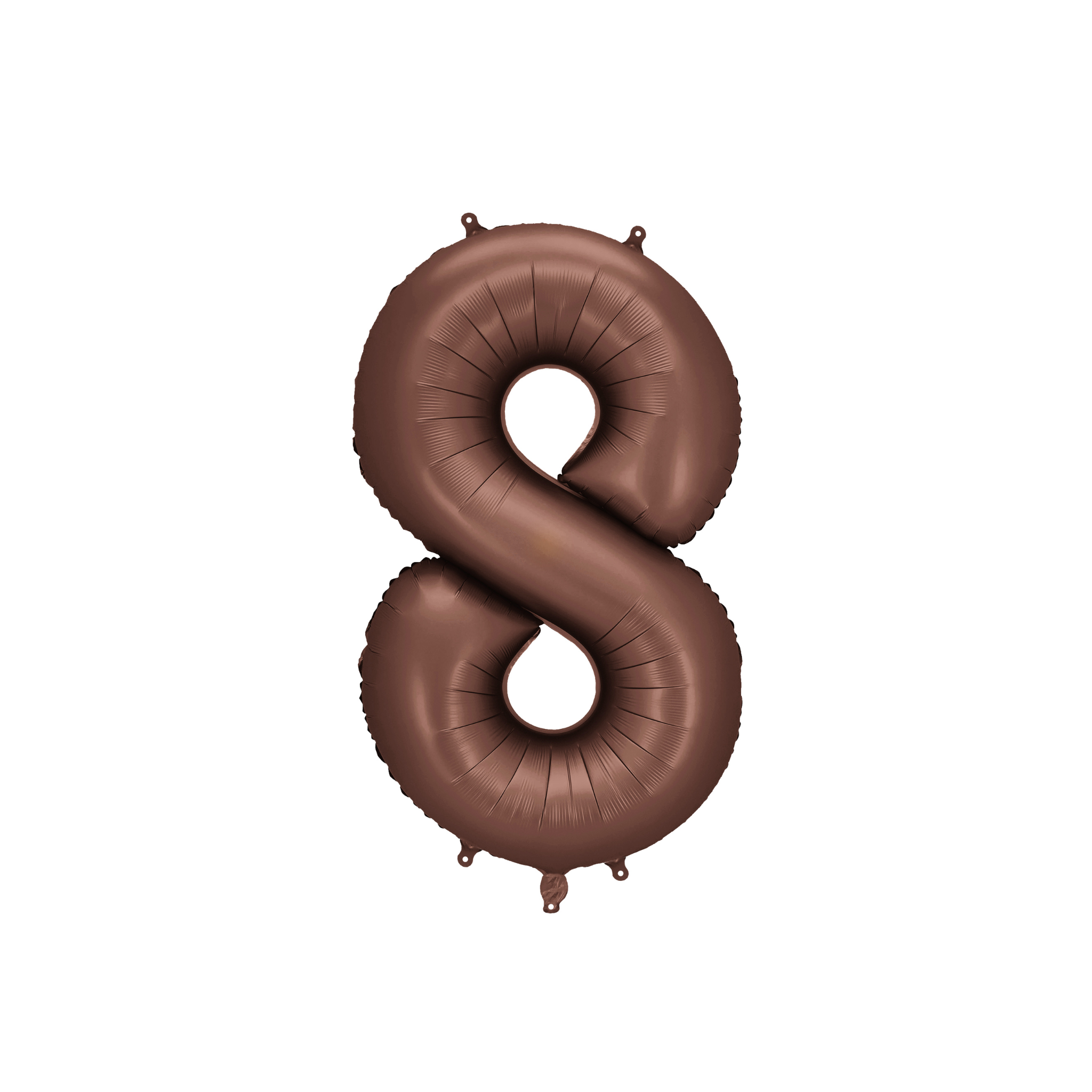 Folienballon XXL Zahl Braun Seidenmatt