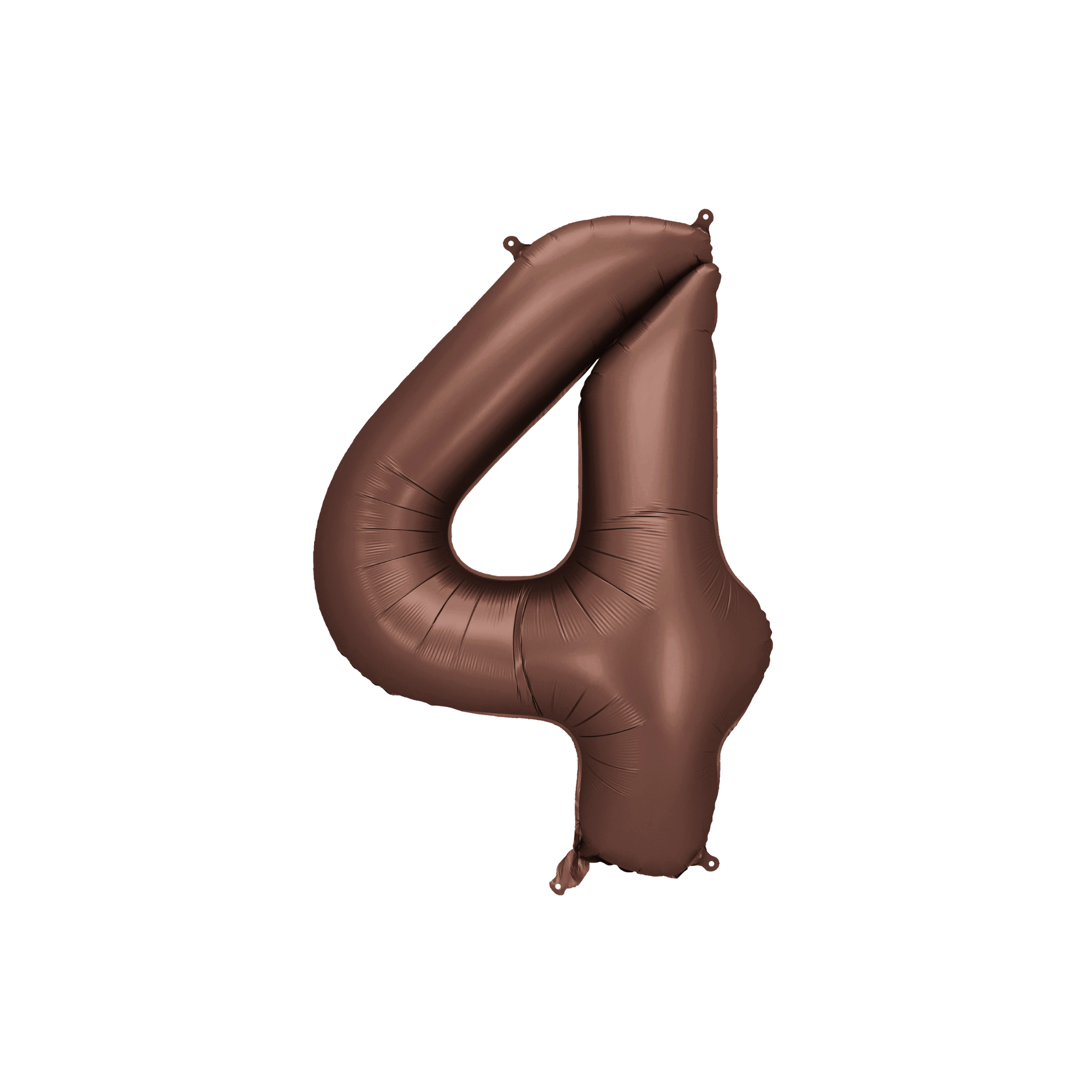 Folienballon XXL Zahl Braun Seidenmatt