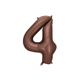 Folienballon XXL Zahl Braun Seidenmatt