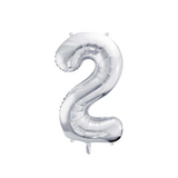 Folienballon XXL Zahl Silber -hey-Party.de- Folienballons -#Variante_ Zahl 2