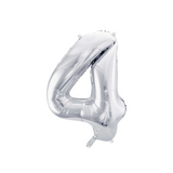 Folienballon XXL Zahl Silber -hey-Party.de- Folienballons -#Variante_ Zahl 4