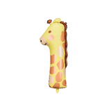 Folienballon Zahl 1 Giraffe -hey-Party.de- Folienballons -#Variante_