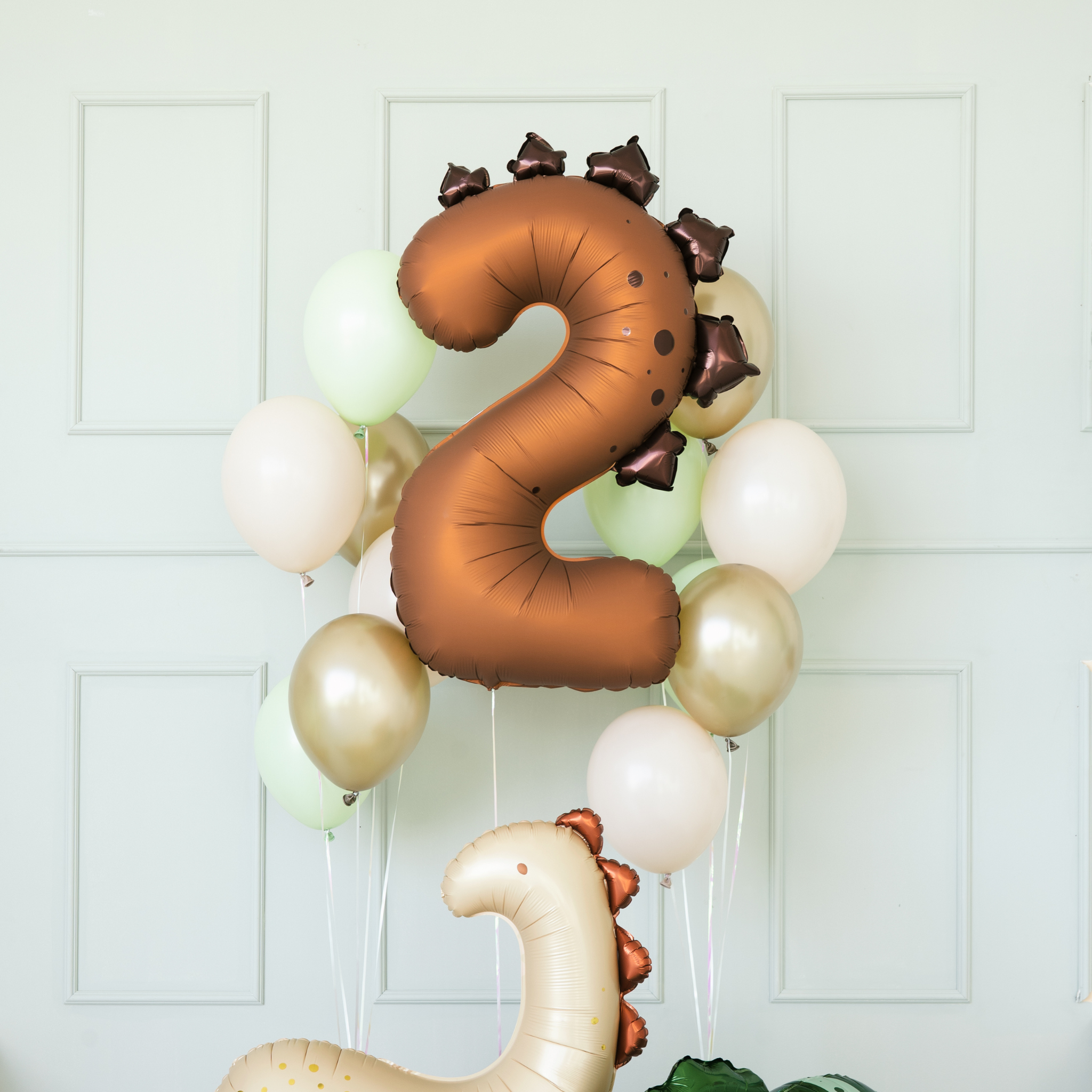 Folienballon Zahl 2 Dinosaurier -hey-Party.de- Folienballons -#Variante_