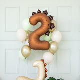 Folienballon Zahl 2 Dinosaurier