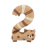 Folienballon Zahl "2" Katze Puppyloon