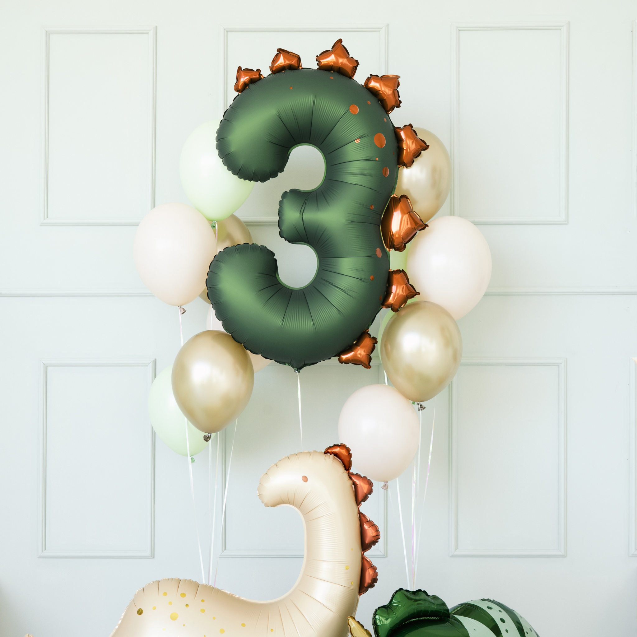 Folienballon Zahl 3 Dinosaurier -hey-Party.de- Folienballons -#Variante_