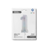 Folienballon Zahl Mittelgroß Holographisch -hey-Party.de- Folienballons -#Variante_