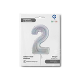 Folienballon Zahl Mittelgroß Holographisch -hey-Party.de- Folienballons -#Variante_