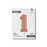 Folienballon Zahl Mittelgroß Roségold -hey-Party.de- Folienballons -#Variante_