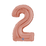 Folienballon Zahl Mittelgroß Roségold -hey-Party.de- Folienballons -#Variante_ Zahl 2