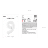 Folienballon XXL Zahl Weiß -hey-Party.de- Folienballons -#Variante_