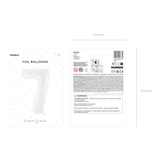 Folienballon XXL Zahl Weiß -hey-Party.de- Folienballons -#Variante_