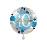 Folienballon rund "10. Geburtstag" Blau -hey-Party.de- Folienballons -#Variante_