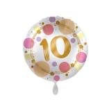 Folienballon rund "10" Punkte -hey-Party.de- Folienballons -#Variante_