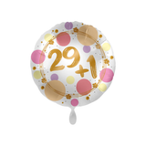 Folienballon rund "29+1", ca. 35 cm