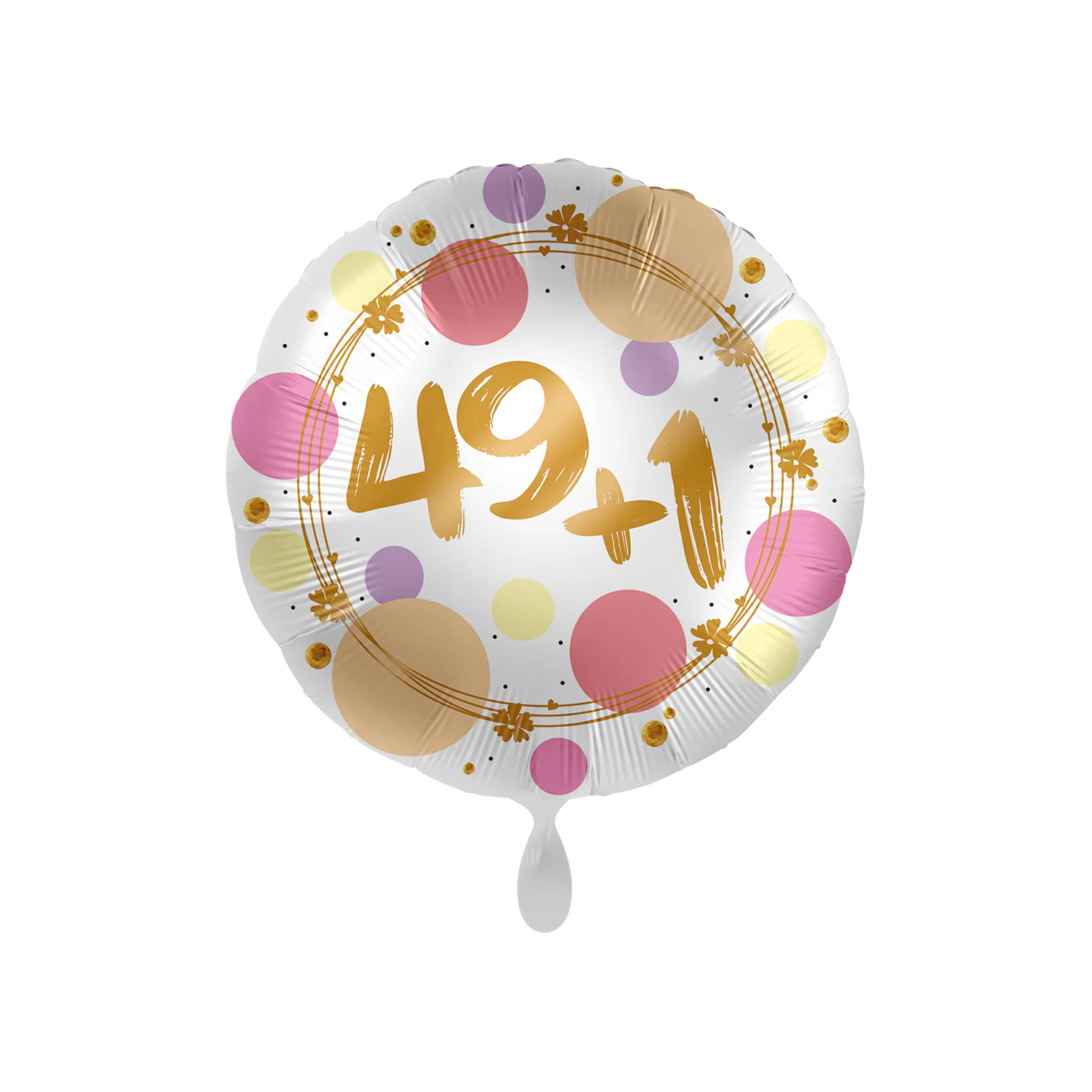 Folienballon rund "49+1", ca. 35 cm